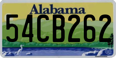 AL license plate 54CB262