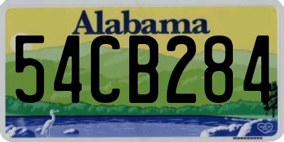 AL license plate 54CB284