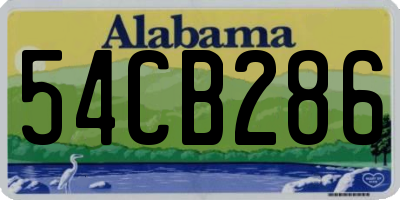 AL license plate 54CB286
