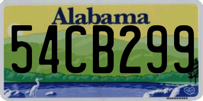 AL license plate 54CB299