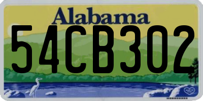 AL license plate 54CB302