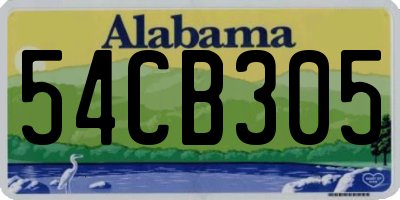 AL license plate 54CB305