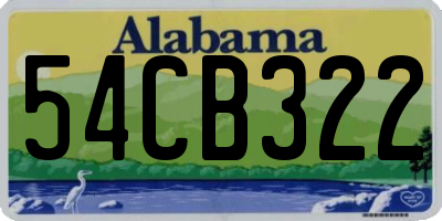 AL license plate 54CB322