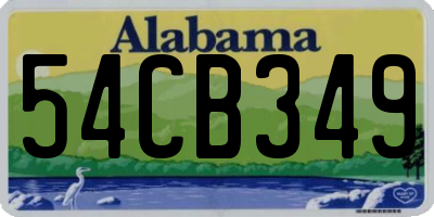 AL license plate 54CB349