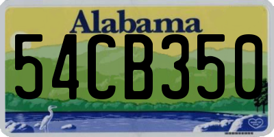AL license plate 54CB350