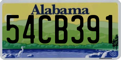 AL license plate 54CB391