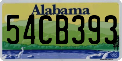 AL license plate 54CB393
