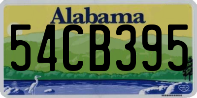 AL license plate 54CB395