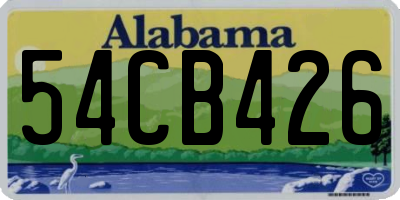 AL license plate 54CB426