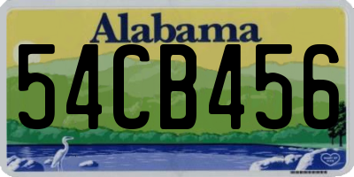 AL license plate 54CB456