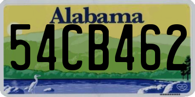 AL license plate 54CB462