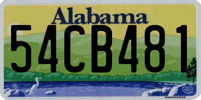AL license plate 54CB481