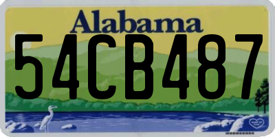 AL license plate 54CB487