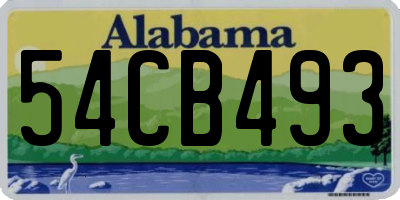 AL license plate 54CB493