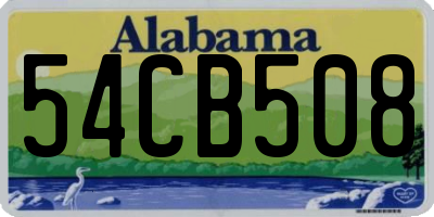 AL license plate 54CB508