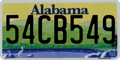 AL license plate 54CB549