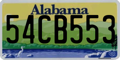 AL license plate 54CB553