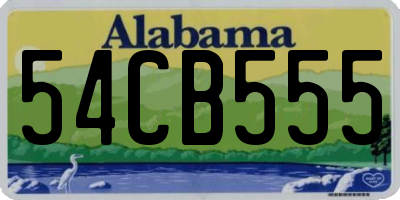 AL license plate 54CB555