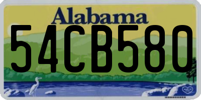 AL license plate 54CB580