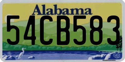AL license plate 54CB583