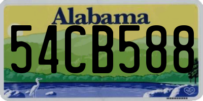 AL license plate 54CB588