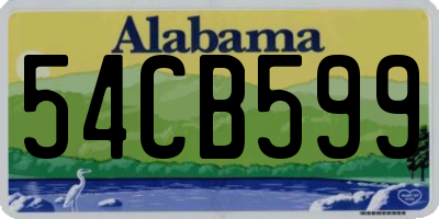 AL license plate 54CB599