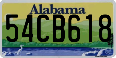 AL license plate 54CB618