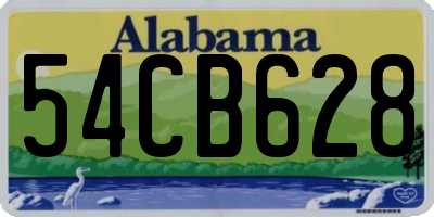 AL license plate 54CB628