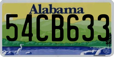 AL license plate 54CB633