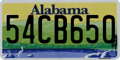 AL license plate 54CB650