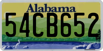 AL license plate 54CB652