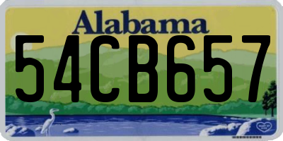 AL license plate 54CB657