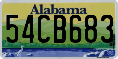 AL license plate 54CB683