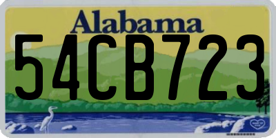 AL license plate 54CB723