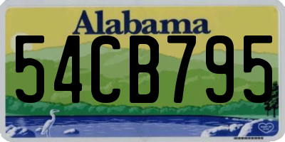 AL license plate 54CB795
