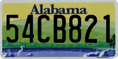 AL license plate 54CB821