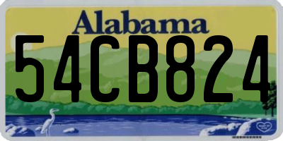AL license plate 54CB824