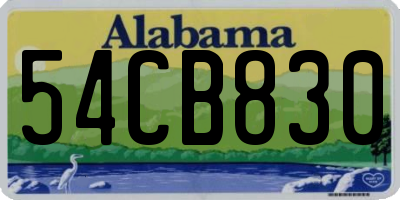 AL license plate 54CB830