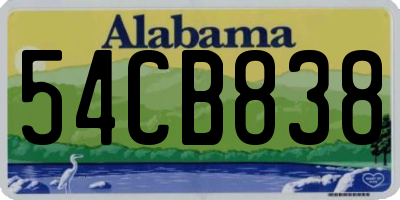 AL license plate 54CB838