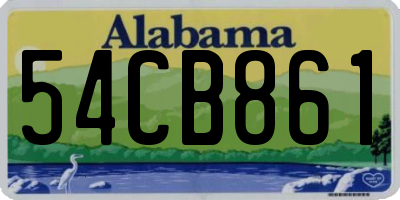 AL license plate 54CB861