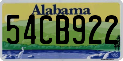 AL license plate 54CB922