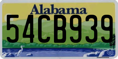 AL license plate 54CB939
