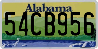 AL license plate 54CB956