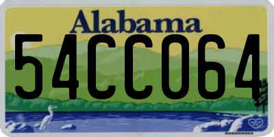 AL license plate 54CC064
