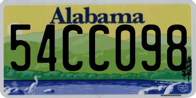 AL license plate 54CC098