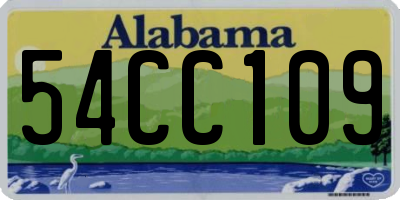 AL license plate 54CC109