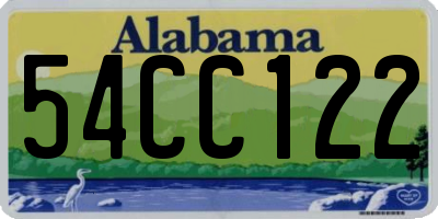 AL license plate 54CC122
