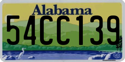 AL license plate 54CC139