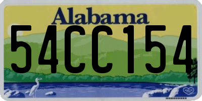 AL license plate 54CC154