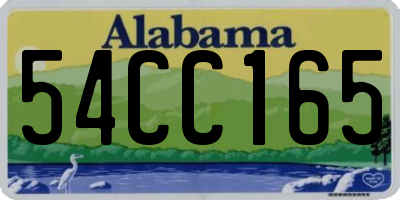 AL license plate 54CC165